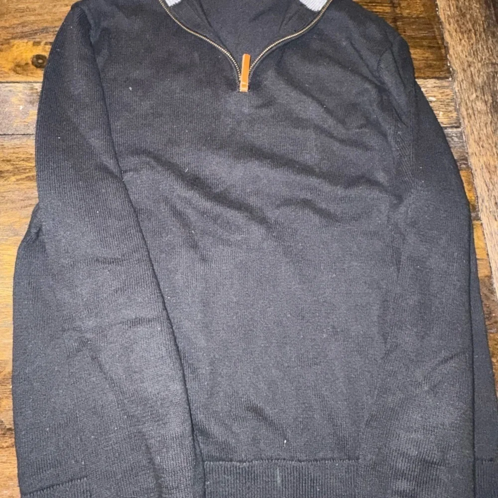 J. Crew Men's Black Zip-Up Sweater